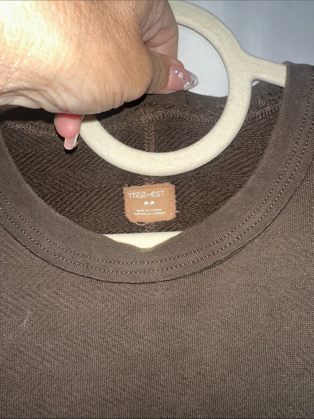Free People chocolate brown Relaxed Pullover Sweatshirt - Picture 2 of 6